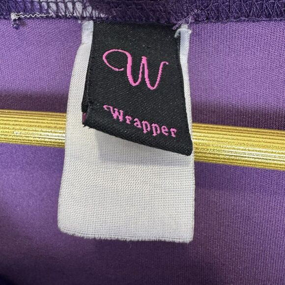 Wrapper Mesh Cowl Neck Top S Purple Flared Long Sleeve Fairy Grunge Goth Y2K - Picture 5 of 7